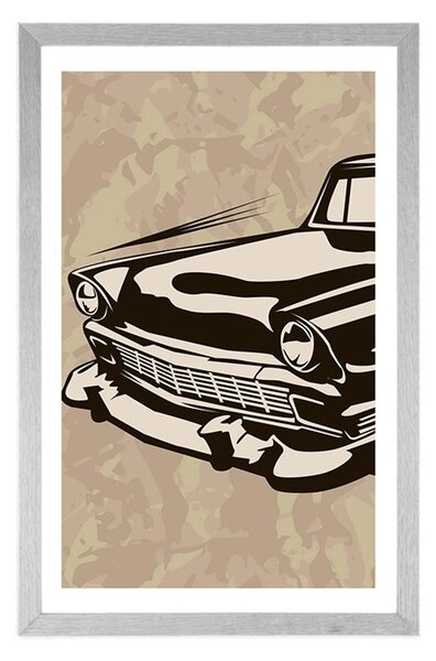 Poster cu passepartout veteran retro