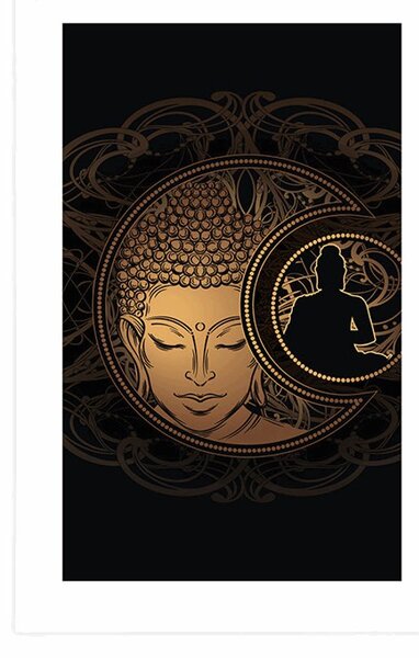 Poster cu passepartout putere armonioasă a lui Buddha