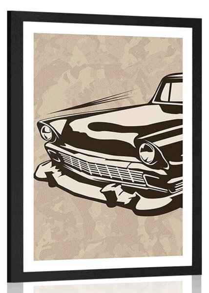 Poster cu passepartout veteran retro