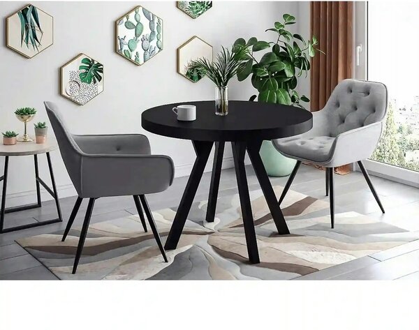 Masa extensibila DOMINGO, negru, 100/250x100x76 cm