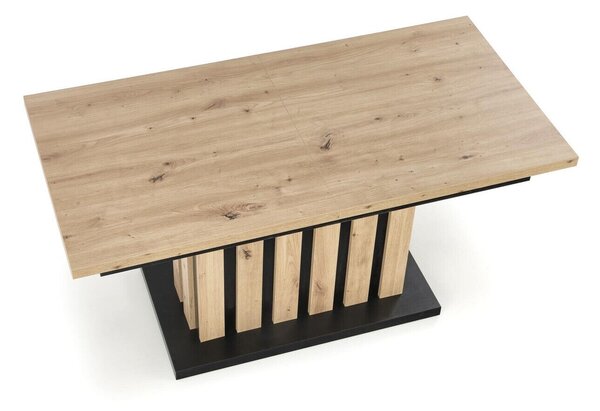 Măsuță de cafea extensibila Houston 1444Stejar artizan, Negru, 7x7x13cm, PAL laminat, Unghiular