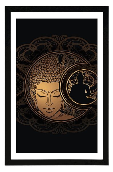 Poster cu passepartout putere armonioasă a lui Buddha