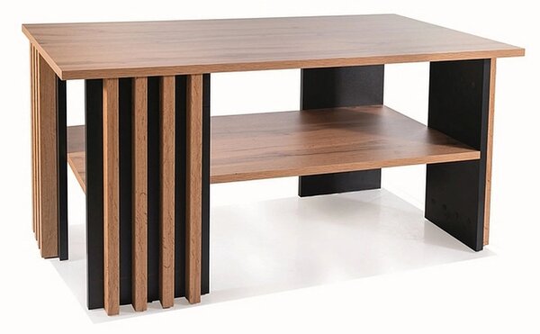 Masuta cafea EVITA, stejar artisan/negru, PAL laminat, 100x60x50 cm