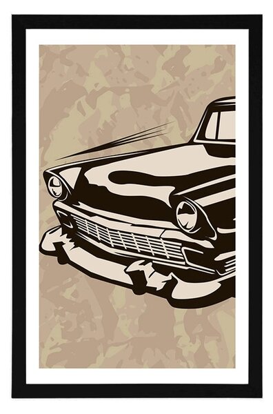 Poster cu passepartout veteran retro