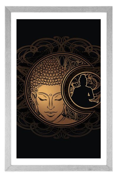 Poster cu passepartout putere armonioasă a lui Buddha