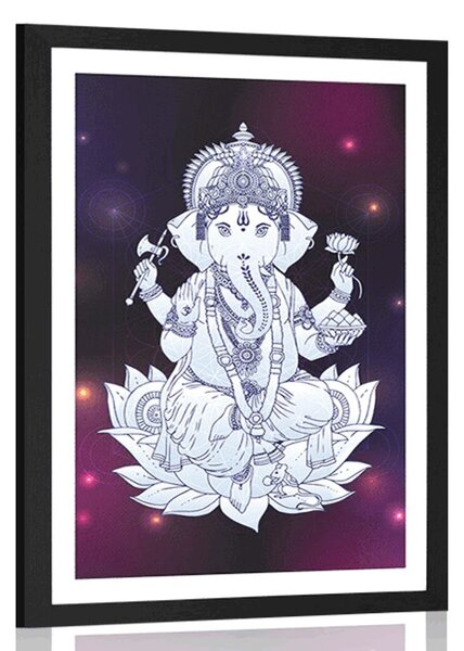 Poster cu passepartout Ganesha budhistic
