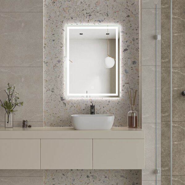 Erga Harper, oglinda LED 60x80cm, 2185 lm, 6500K, iluminare fata/spate, ERG-V01-113-6080-00