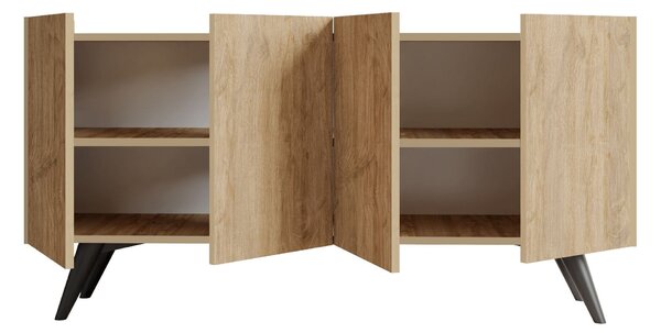 Comoda PEKIN, stejar, PAL melaminat, 150x40x76 cm