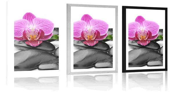 Poster cu passepartout pietre wellness de masaj