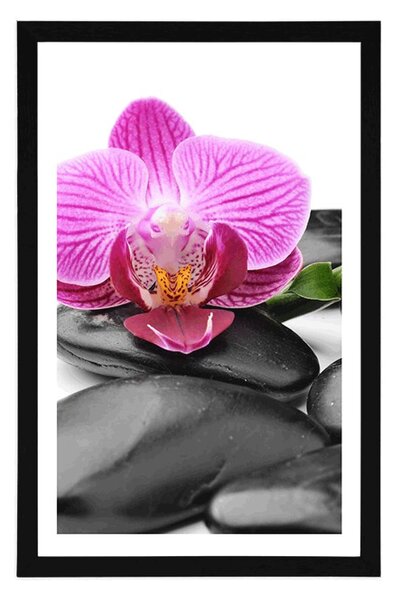 Poster cu passepartout pietre wellness de masaj