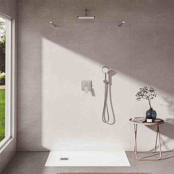 Baterie cadă-duș încastrată Ideal Standard Ceralife C, pătrată, 2 funcții, crom
