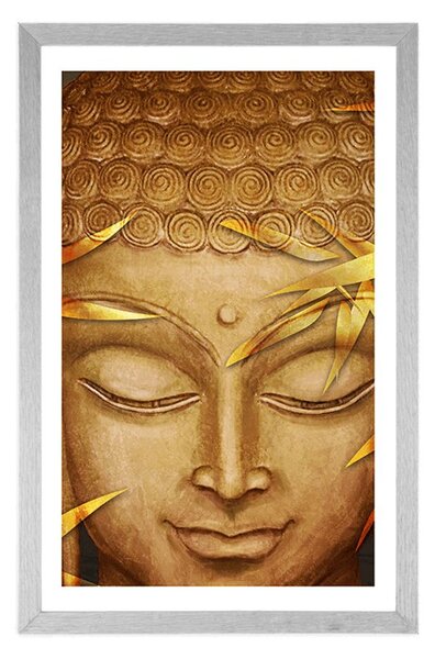 Poster cu passepartout Buddha zâmbitor