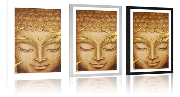 Poster cu passepartout Buddha zâmbitor