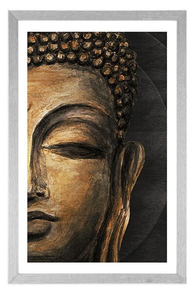 Poster cu passepartout chipul lui Buddha