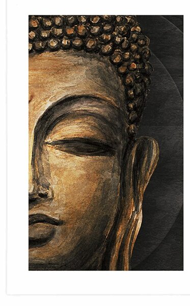Poster cu passepartout chipul lui Buddha