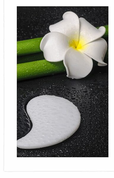 Poster cu passepartout natură moartă spa cu simbolul Yin și Yang