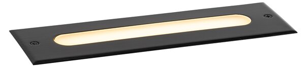 Set de 4 spoturi moderne de sol negre 30 cm incl. LED IP65 - Eline