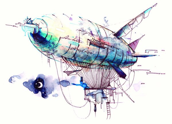 Fototapet - Navă aeriană (254x184 cm)