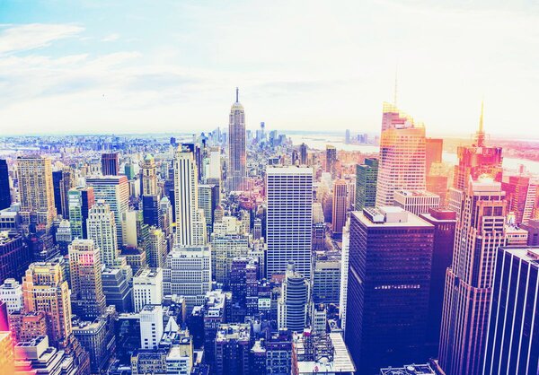 Fototapet - Privire spre New York City (254x184 cm)