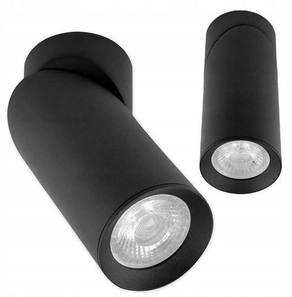 Aplica 1 LED 35W, abajur reglabil, IP20, corp aluminiu negru mat, soclu GU10