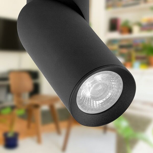 Aplica 1 LED 35W, abajur reglabil, IP20, corp aluminiu negru mat, soclu GU10