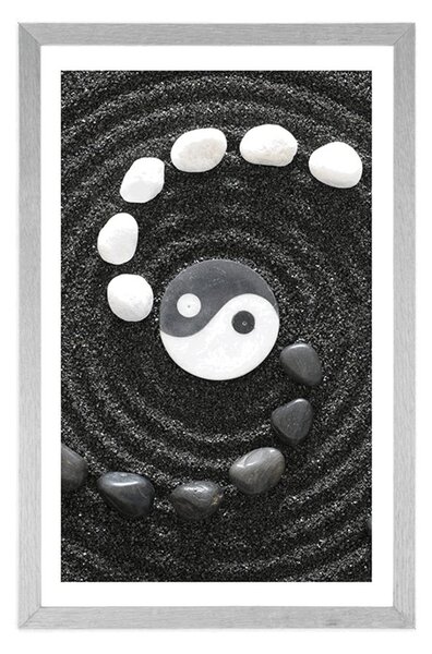 Poster cu passepartout Yin și Yang armonios