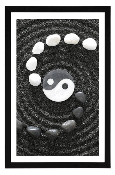 Poster cu passepartout Yin și Yang armonios
