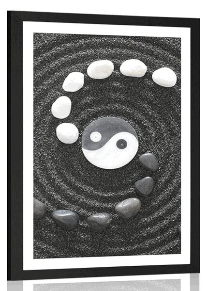 Poster cu passepartout Yin și Yang armonios