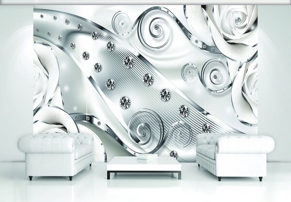 Fototapet - Ornament luxos cu diamante (152,5x104 cm)