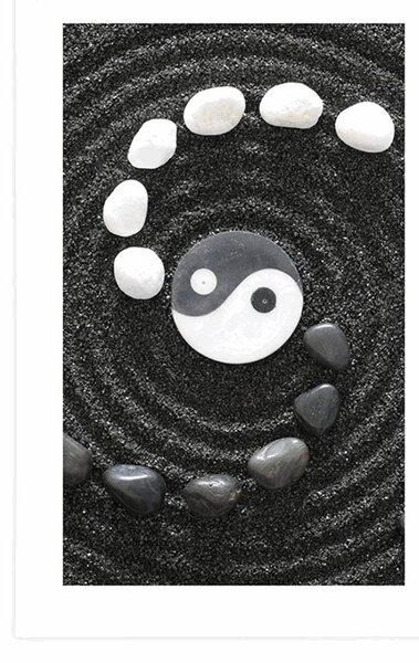 Poster cu passepartout Yin și Yang armonios