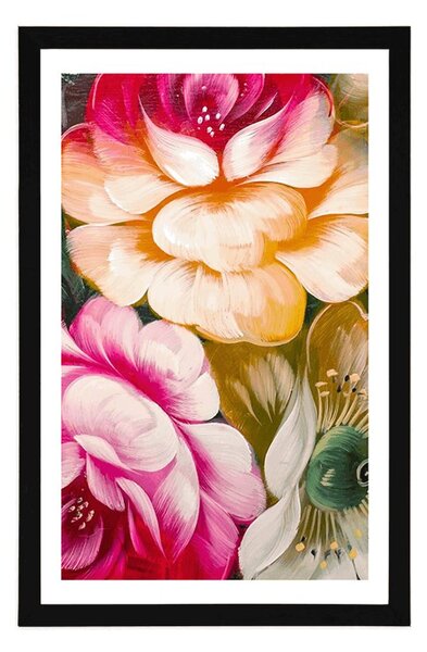Poster cu passepartout lume impresionistă a florilor