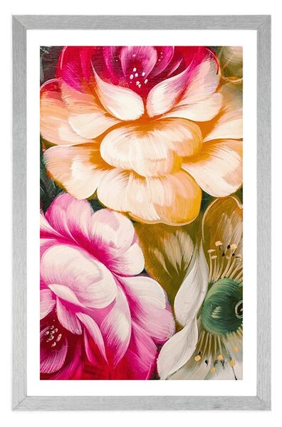 Poster cu passepartout lume impresionistă a florilor
