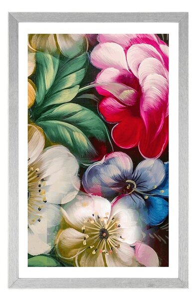 Poster cu passepartout lume magică a florilor
