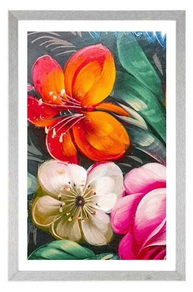 Poster cu passepartout lume a florilor