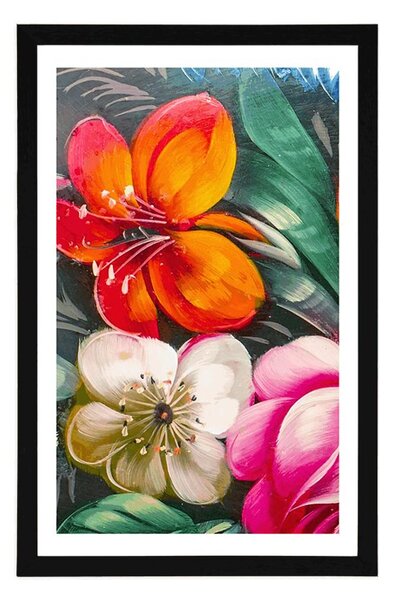 Poster cu passepartout lume a florilor