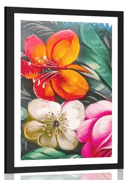 Poster cu passepartout lume a florilor