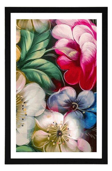 Poster cu passepartout lume magică a florilor