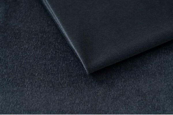 Pat LOFT 160x200, stofa catifelata albastru inchis - Luna 19, cu somie