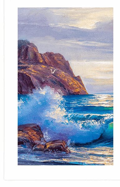 Poster cu passepartout dimineață la mare