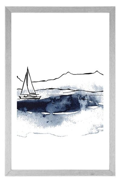Poster cu passepartout iahtul la mare