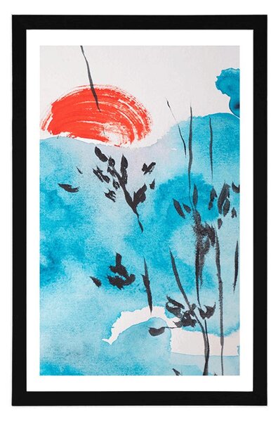 Poster cu passepartout pictura cerului japonez