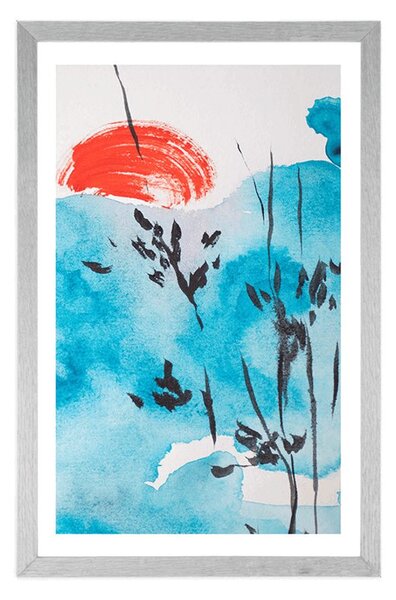 Poster cu passepartout pictura cerului japonez