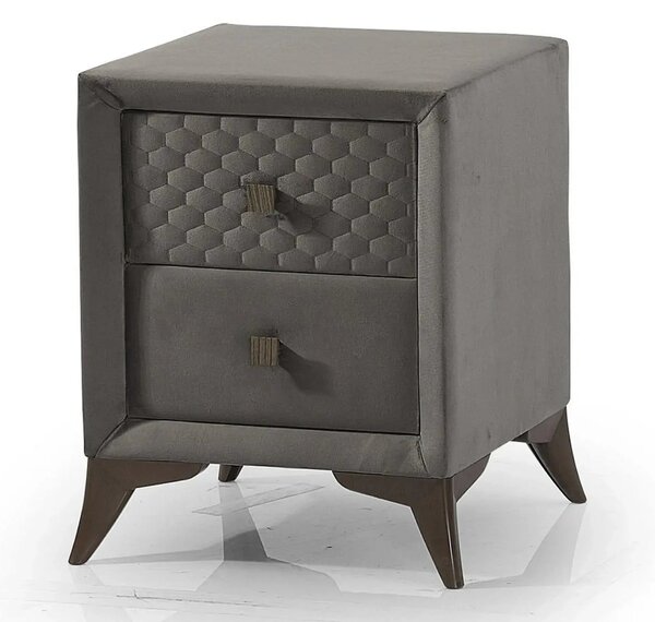 Noptiera BIO BALANCE, stofa catifelata gri inchis - Zen Z1188, 51x48x6
