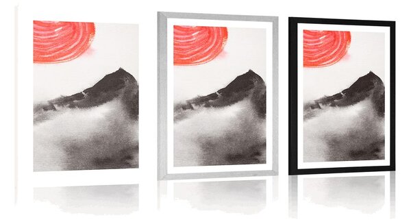 Poster cu passepartout pictura japoneză