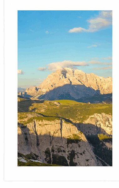 Poster cu passepartout vedere frumoasă din munți