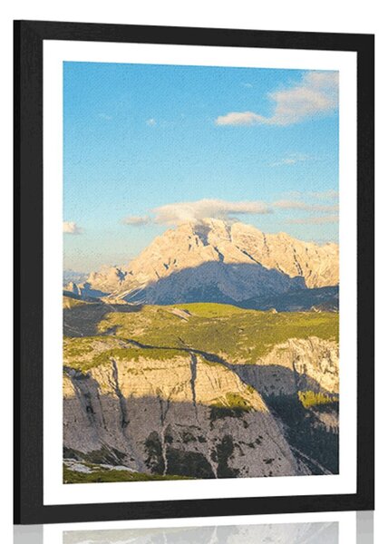 Poster cu passepartout vedere frumoasă din munți