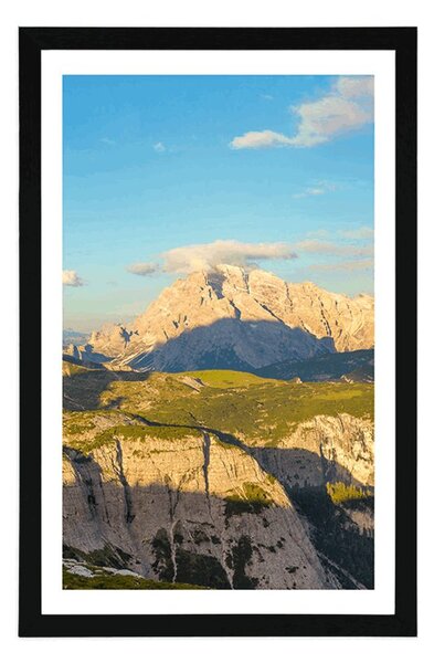 Poster cu passepartout vedere frumoasă din munți