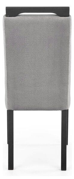Scaun CLARION 2, gri/negru, stofa catifelata/lemn, 42x58x97 cm