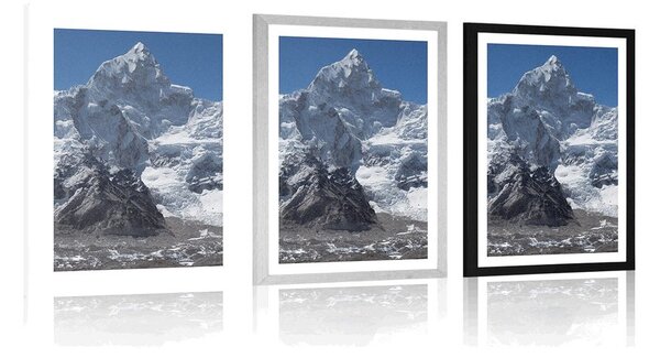 Poster cu passepartout vârful de munte frumos