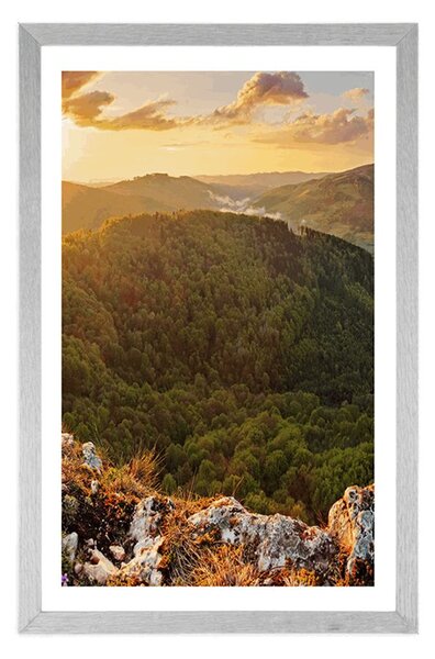 Poster cu passepartout Vrsatske rocks în Slovacia